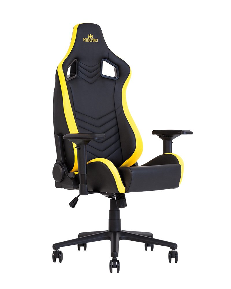 Кресло игровое HEXTER PRO R4D TILT MB70 ECO/01 BLACK/YELLOW (чёрное/жёлтые вставки)