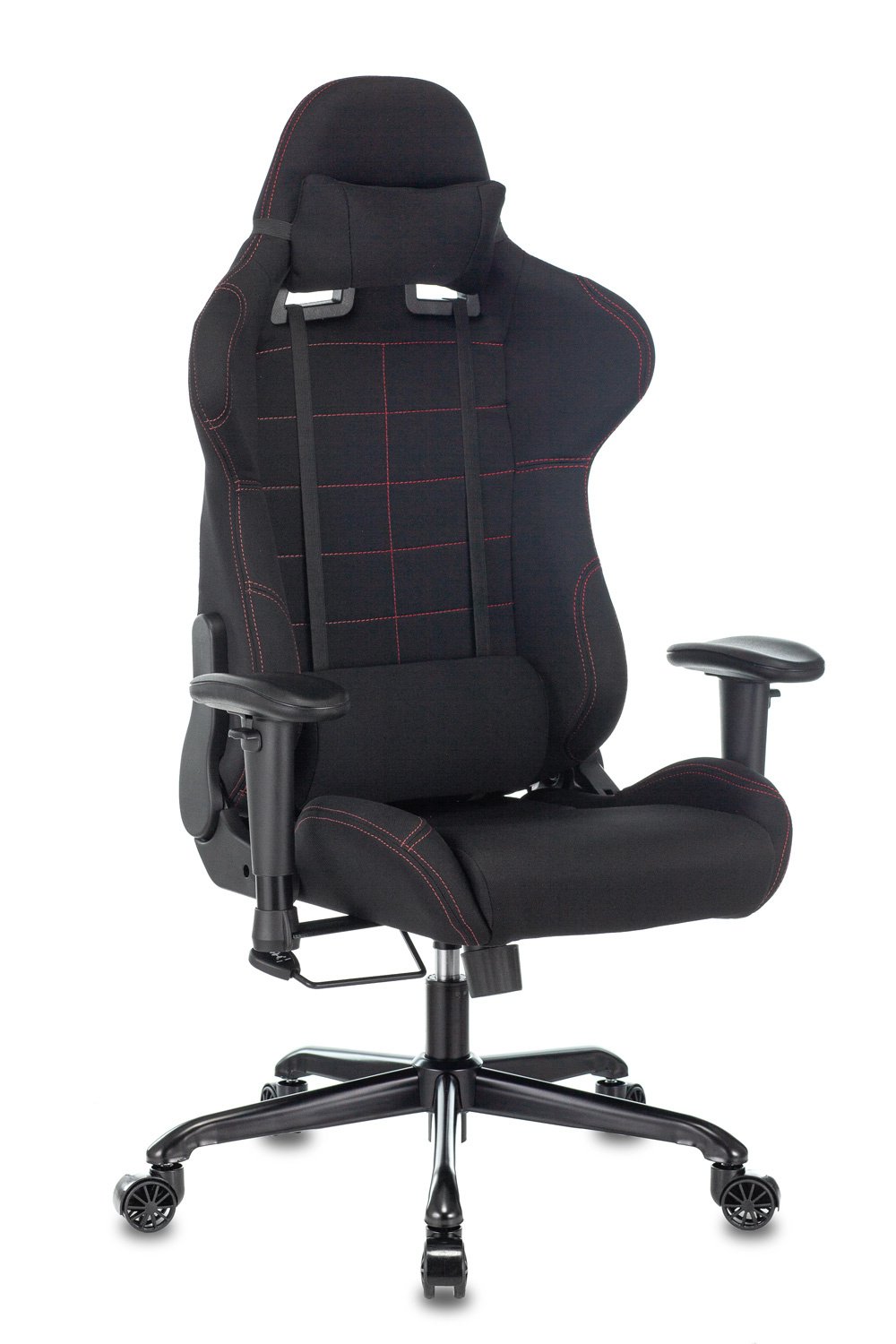 Кресло игровое 771N/BLACK-BL две подушки черный крестовина металл