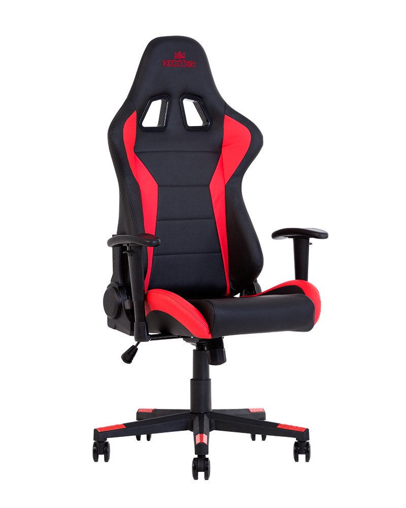 Кресло игровое HEXTER ML R1D TILT PL70 ECO/01 BLACK/RED (черное/красные вставки)