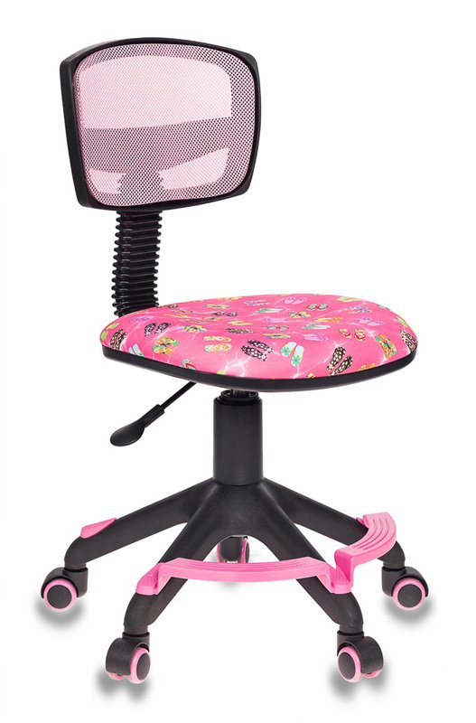 Кресло детское CH-299-F розовый сланцы сетка/ткань крестовина пластик подст.для ног