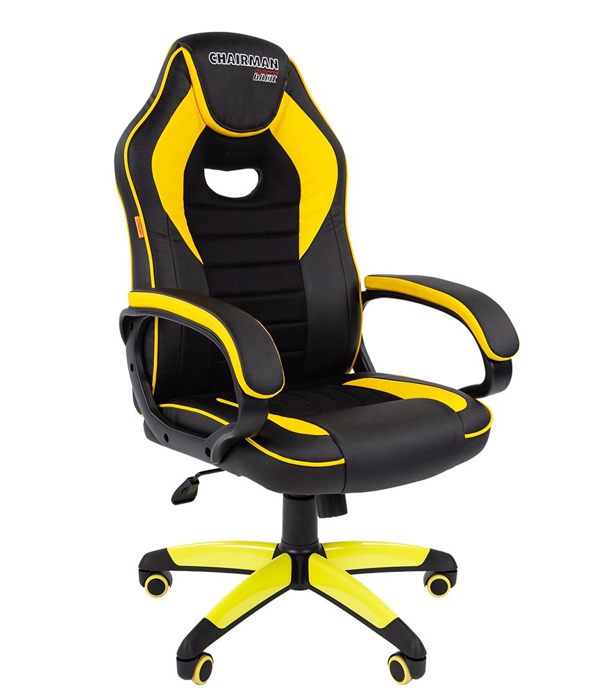 Кресло игровое GAME 16 (экокожа/ткань TW) (черный/желтый)
