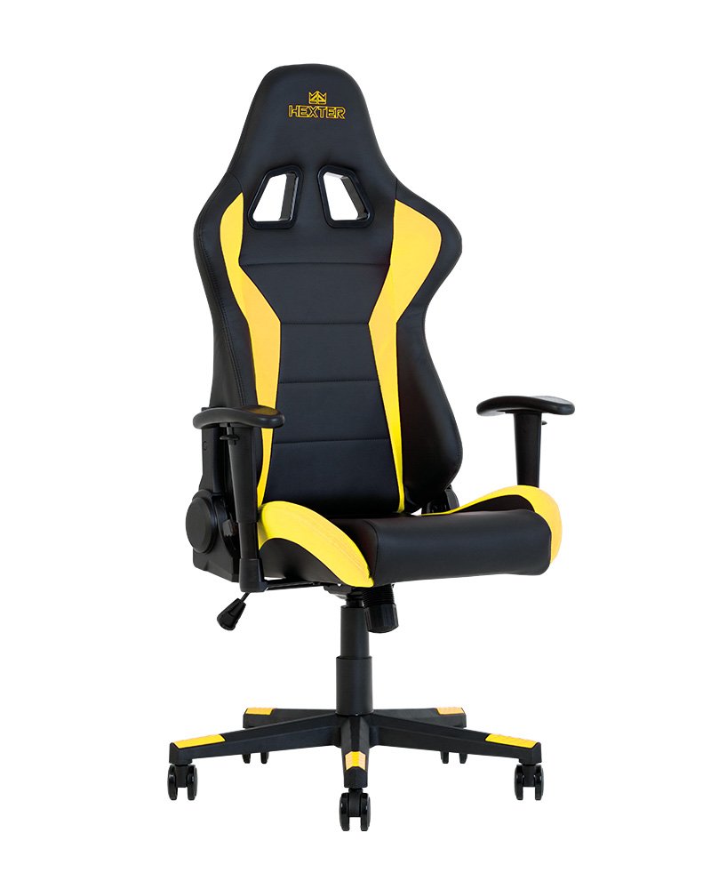 Кресло игровое HEXTER ML R1D TILT PL70 ECO/01 BLACK/YELLOW (черное/желтые вставки)