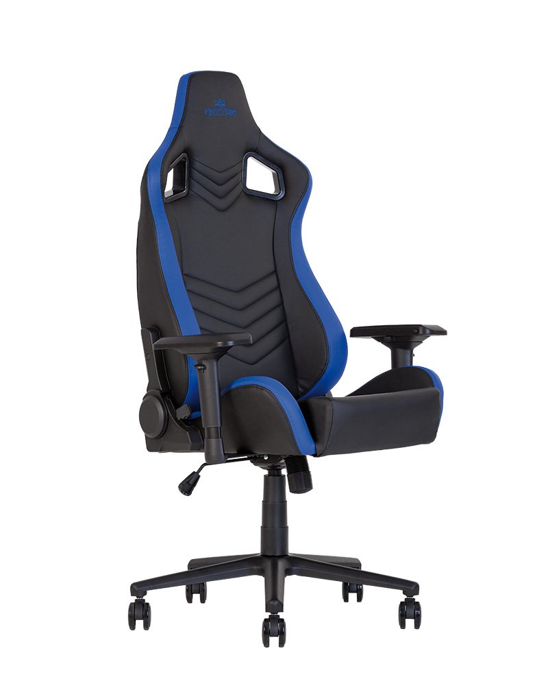 Кресло игровое HEXTER PRO R4D TILT MB70 ECO/01 BLACK/BLUE (чёрное/синие вставки)