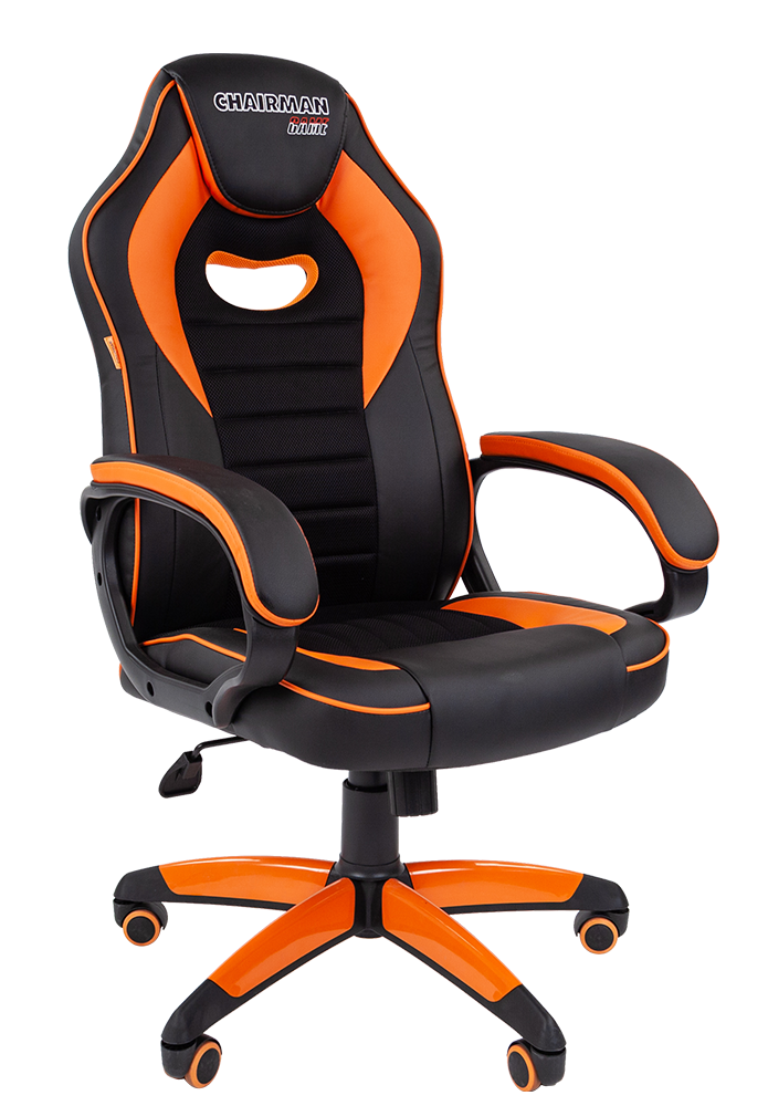 Кресло игровое GAME 16 (экокожа/ткань TW) (черный/оранжевый)