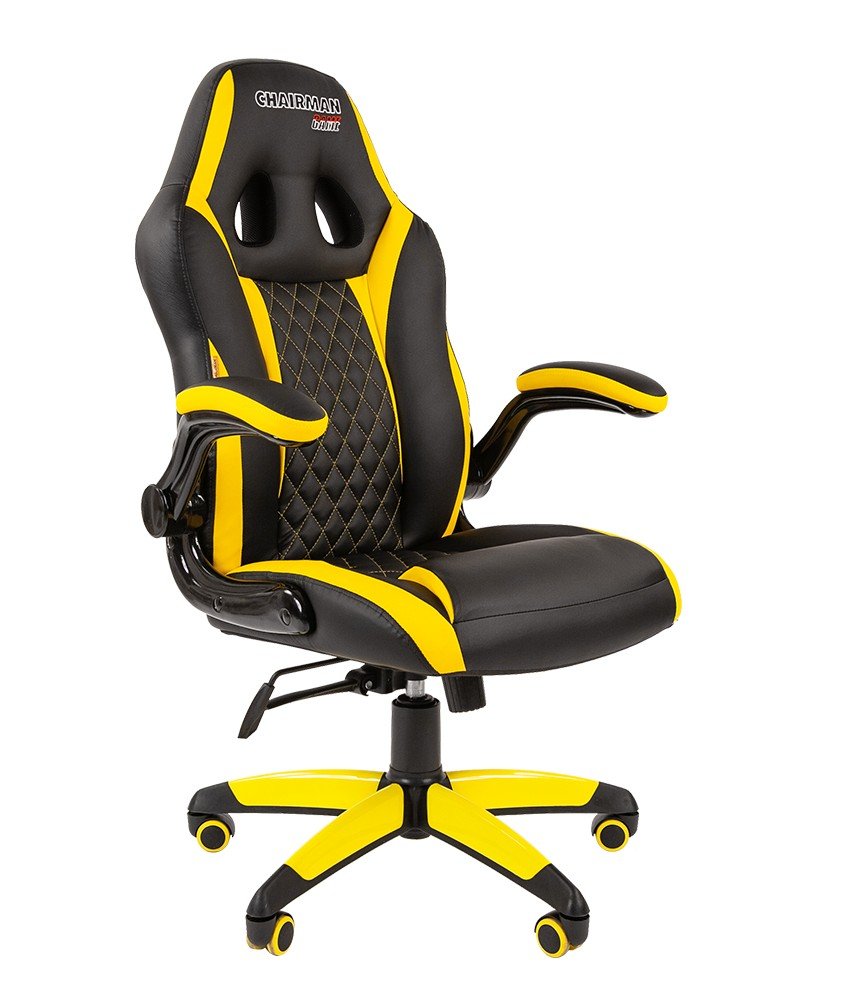Кресло игровое GAME 15 (экокожа) (черный/желтый)
