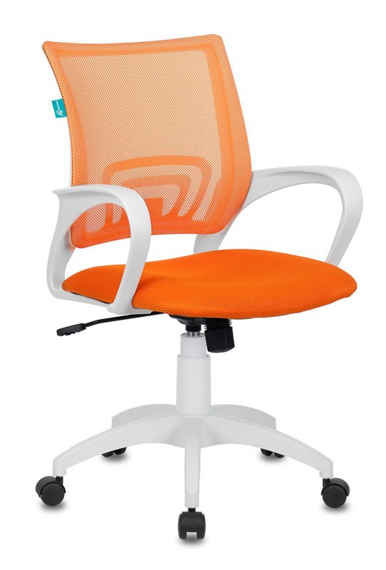 Кресло CH-W695N/OR/TW-96-1 оранжевый TW-38-3 TW-96-1 сетка/ткань (пластик белый) Остаток