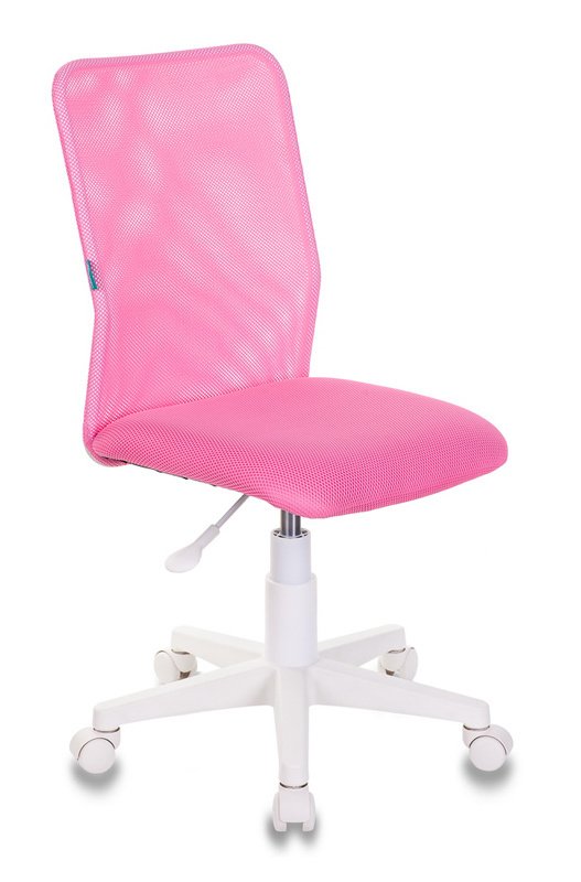 Кресло детское KD-9/WH/TW-13A розовый TW-03A TW-13А сетка/ткань (пластик белый)