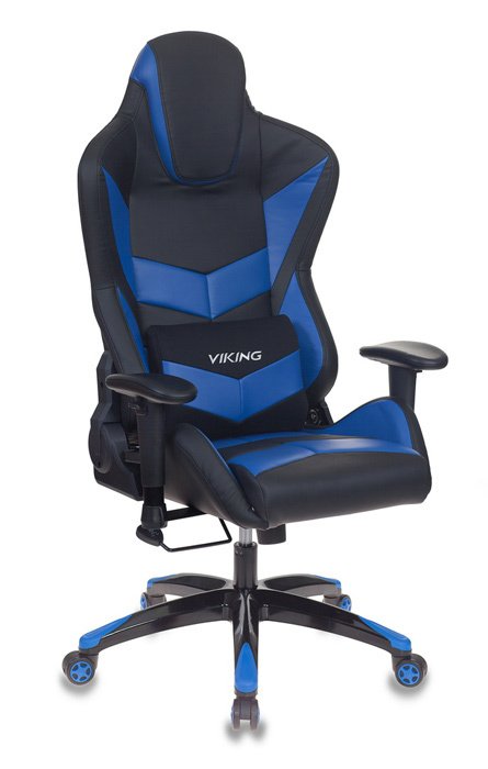 Кресло игровое CH-773N/BL+BLUE одна подушка черный/синий искусственная кожа (пластик черный) остаток