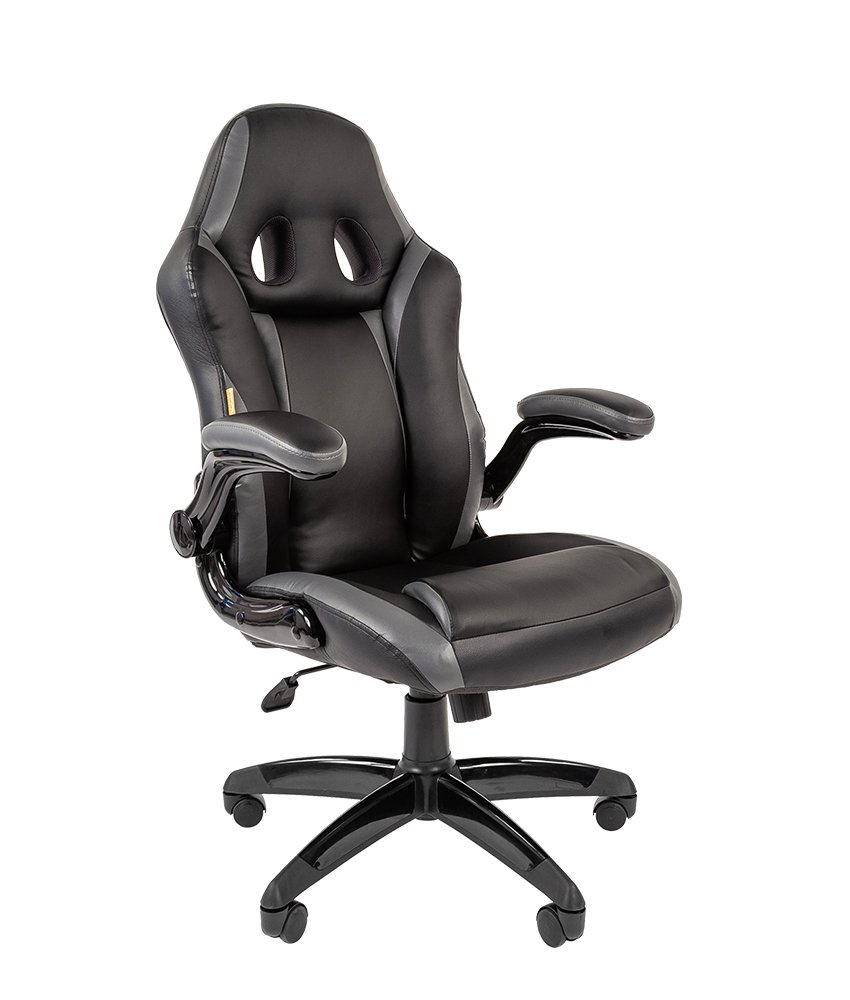 Кресло игровое GAME 15 (экокожа) (черный/серый)